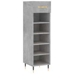 vidaXL Scarpiera Grigio Cemento 30x35x105 cm in Legno Multistrato