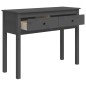 Tavolo Consolle Grigio 100x35x75 cm in Legno Massello di Pino Tavolo Consolle Grigio 100x35x75 cm in Legno Massello di Pino