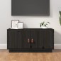 Mobile Porta TV Nero 80x34x40 cm in Legno Massello di Pino Mobile Porta TV Nero 80x34x40 cm in Legno Massello di Pino