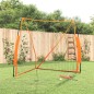 vidaXL Rete Baseball Arancione e Nera 183x182x183cm Acciaio Poliestere vidaXL Rete Baseball Arancione e Nera 183x182x183cm Acciaio Poliestere