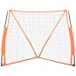 vidaXL Rete Baseball Arancione e Nera 183x182x183cm Acciaio Poliestere vidaXL Rete Baseball Arancione e Nera 183x182x183cm Acciaio Poliestere