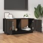 Mobile Porta TV Nero 80x34x40 cm in Legno Massello di Pino Mobile Porta TV Nero 80x34x40 cm in Legno Massello di Pino