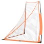 vidaXL Rete Baseball Arancione e Nera 183x182x183cm Acciaio Poliestere vidaXL Rete Baseball Arancione e Nera 183x182x183cm Acciaio Poliestere