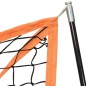 vidaXL Rete Baseball Arancione e Nera 183x182x183cm Acciaio Poliestere vidaXL Rete Baseball Arancione e Nera 183x182x183cm Acciaio Poliestere
