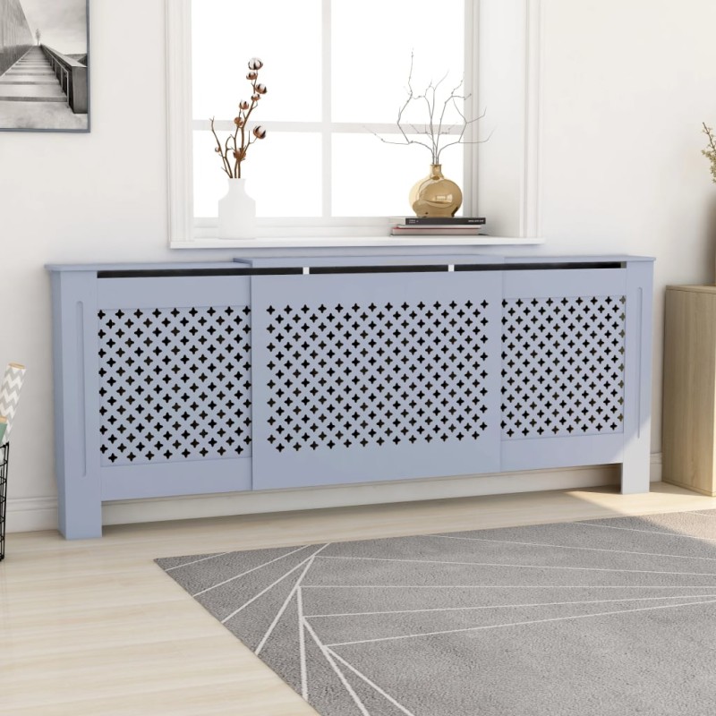 vidaXL Copertura per Radiatore Grigia in MDF 205 cm vidaXL Copertura per Radiatore Grigia in MDF 205 cm