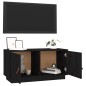 Mobile Porta TV Nero 80x34x40 cm in Legno Massello di Pino Mobile Porta TV Nero 80x34x40 cm in Legno Massello di Pino