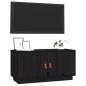 Mobile Porta TV Nero 80x34x40 cm in Legno Massello di Pino Mobile Porta TV Nero 80x34x40 cm in Legno Massello di Pino