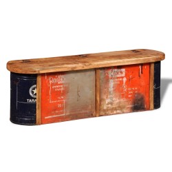 vidaXL Cassapanca Stoccaggio in Legno Anticato Massello