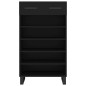 vidaXL Scarpiera Nera 60x35x105 cm in Legno Multistrato