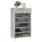 vidaXL Scarpiera Grigio Cemento 60x35x105 cm in Legno Multistrato vidaXL Scarpiera Grigio Cemento 60x35x105 cm in Legno Multistrato