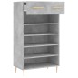 vidaXL Scarpiera Grigio Cemento 60x35x105 cm in Legno Multistrato vidaXL Scarpiera Grigio Cemento 60x35x105 cm in Legno Multistrato