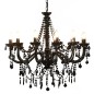 vidaXL Lampadario con Perline Nero 12 Lampadine E14 vidaXL Lampadario con Perline Nero 12 Lampadine E14