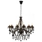 vidaXL Lampadario con Perline Nero 12 Lampadine E14 vidaXL Lampadario con Perline Nero 12 Lampadine E14