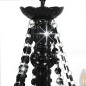vidaXL Lampadario con Perline Nero 12 Lampadine E14 vidaXL Lampadario con Perline Nero 12 Lampadine E14