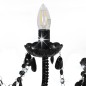 vidaXL Lampadario con Perline Nero 12 Lampadine E14 vidaXL Lampadario con Perline Nero 12 Lampadine E14