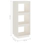 Libreria/Divisorio Bianco 40x35x103cm in Legno Massello di Pino Libreria/Divisorio Bianco 40x35x103cm in Legno Massello di Pino