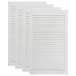 vidaXL Ante a Lamelle 4 pz Legno Massello di Pino Bianche 99,3x49,4 cm vidaXL Ante a Lamelle 4 pz Legno Massello di Pino Bianche 99,3x49,4 cm