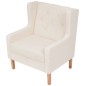 vidaXL Poltrona Bianco Crema in Tessuto vidaXL Poltrona Bianco Crema in Tessuto