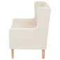 vidaXL Poltrona Bianco Crema in Tessuto vidaXL Poltrona Bianco Crema in Tessuto