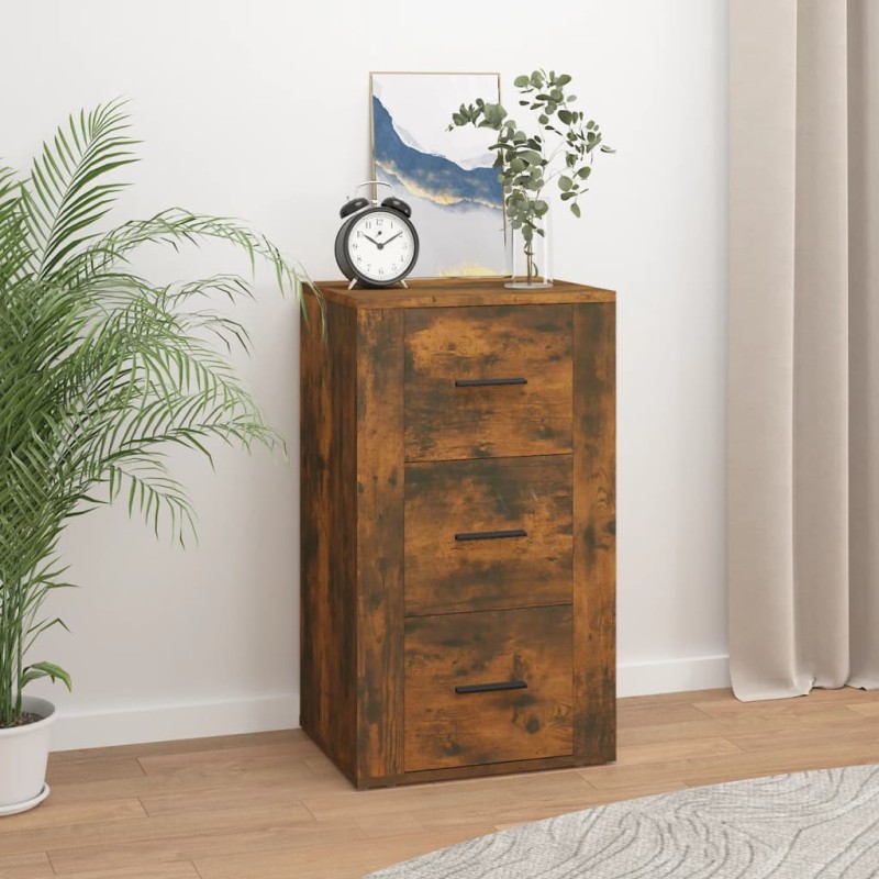 Credenza Rovere Fumo 40x33x70 cm in Legno Multistrato Credenza Rovere Fumo 40x33x70 cm in Legno Multistrato