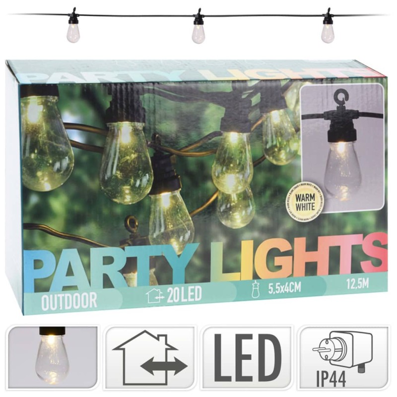 ProGarden Set di Luci LED per Feste 20 Lampadine 4,5 V ProGarden Set di Luci LED per Feste 20 Lampadine 4,5 V