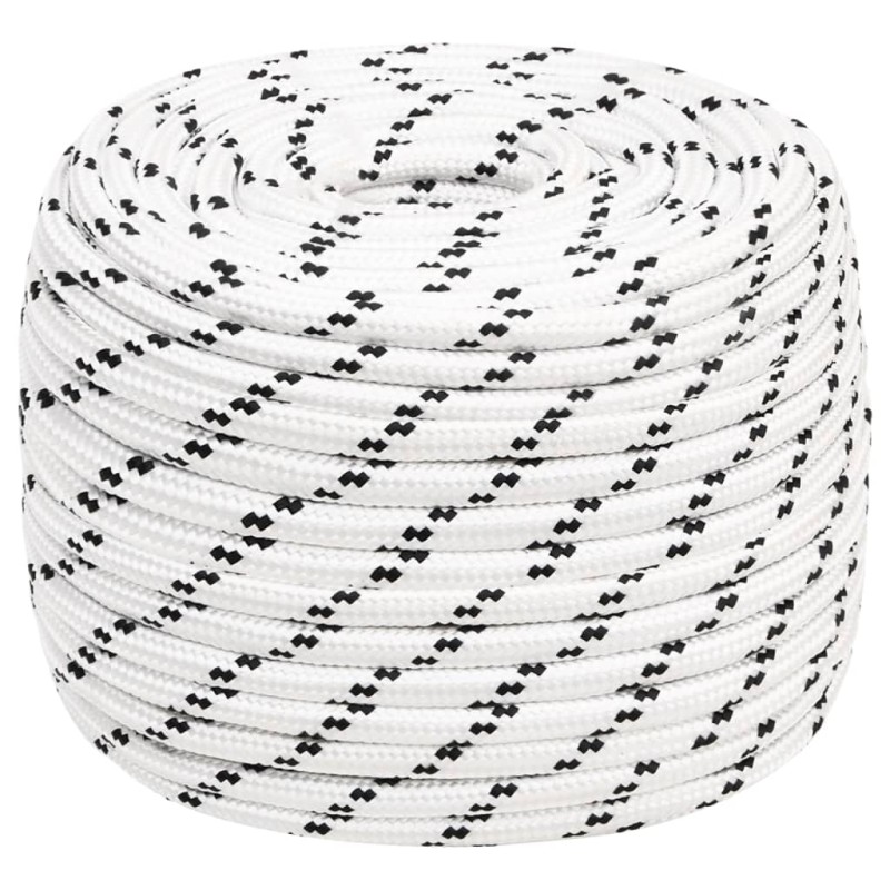 Corda Intrecciata per Barca Bianca 14 mm x 250 m Poliestere Corda Intrecciata per Barca Bianca 14 mm x 250 m Poliestere