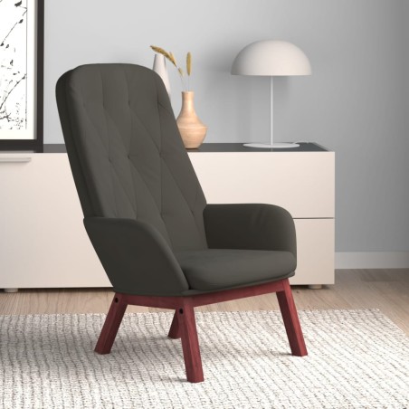 vidaXL Sedia Relax Grigio Scuro in Velluto