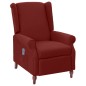vidaXL Poltrona Massaggiante Reclinabile Rosso Vino in Tessuto vidaXL Poltrona Massaggiante Reclinabile Rosso Vino in Tessuto