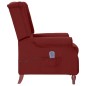 vidaXL Poltrona Massaggiante Reclinabile Rosso Vino in Tessuto vidaXL Poltrona Massaggiante Reclinabile Rosso Vino in Tessuto