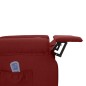 vidaXL Poltrona Massaggiante Reclinabile Rosso Vino in Tessuto vidaXL Poltrona Massaggiante Reclinabile Rosso Vino in Tessuto