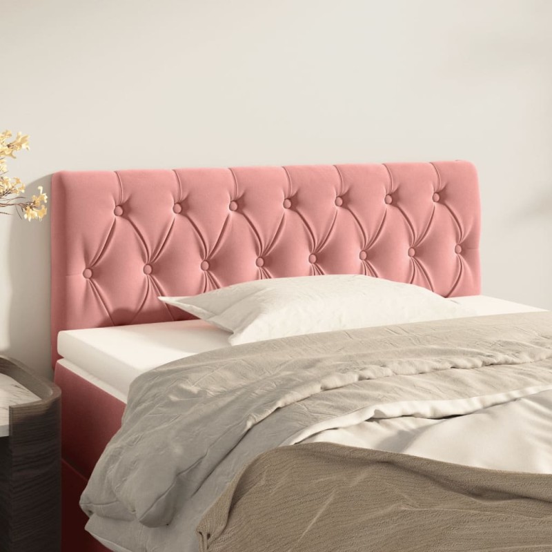 vidaXL Testiera Rosa 100x7x78/88 cm in Velluto vidaXL Testiera Rosa 100x7x78/88 cm in Velluto