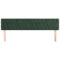 vidaXL Testiera 2 pz Verde scuro 90 x 7 x 78/88 cm in Velluto