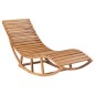 vidaXL Lettino Prendisole a Dondolo con Cuscino in Massello di Teak vidaXL Lettino Prendisole a Dondolo con Cuscino in Massello di Teak