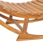 vidaXL Lettino Prendisole a Dondolo con Cuscino in Massello di Teak vidaXL Lettino Prendisole a Dondolo con Cuscino in Massello di Teak