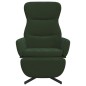 vidaXL Poltrona Relax con Poggiapiedi Verde Scuro in Velluto vidaXL Poltrona Relax con Poggiapiedi Verde Scuro in Velluto