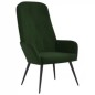 vidaXL Poltrona Relax con Poggiapiedi Verde Scuro in Velluto vidaXL Poltrona Relax con Poggiapiedi Verde Scuro in Velluto