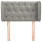 vidaXL Testiera ad Orecchio Grigio Chiaro 83x23x78/88 cm in Velluto