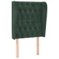 vidaXL Testiera ad Orecchio Verde Scuro 83x23x118/128 cm in Velluto vidaXL Testiera ad Orecchio Verde Scuro 83x23x118/128 cm in Velluto