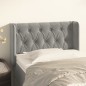 vidaXL Testiera ad Orecchio Grigio Chiaro 83x16x78/88 cm in Velluto vidaXL Testiera ad Orecchio Grigio Chiaro 83x16x78/88 cm in Velluto