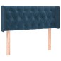 vidaXL Testiera a LED Blu Scuro 103x16x78/88 cm in Velluto