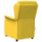 vidaXL Poltrona Reclinabile Elettrica Giallo Chiaro in Tessuto