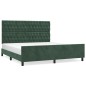 vidaXL Giroletto con Testiera Verde Scuro 180x200 cm in Velluto