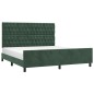 vidaXL Giroletto con Testiera Verde Scuro 180x200 cm in Velluto