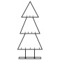 vidaXL Albero di Natale Decorativo in Metallo Nero 60 cm