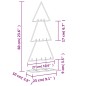 vidaXL Albero di Natale Decorativo in Metallo Nero 60 cm