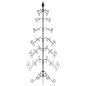 vidaXL Albero di Natale Decorativo in Metallo Nero 180 cm