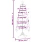 vidaXL Albero di Natale Decorativo in Metallo Nero 180 cm