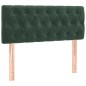 vidaXL Letto a Molle con Materasso e LED Verde Scuro 90x200cm Velluto