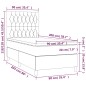 vidaXL Letto a Molle con Materasso e LED Crema 90x200 cm in Tessuto vidaXL Letto a Molle con Materasso e LED Crema 90x200 cm in Tessuto