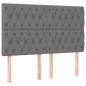 vidaXL Letto a Molle Materasso e LED Grigio Scuro 140x190cm in Tessuto vidaXL Letto a Molle Materasso e LED Grigio Scuro 140x190cm in Tessuto